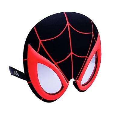 Imagem de Sun-Staches Costume Sunglasses Miles Morales Black Spider Man Party Favors UV400
