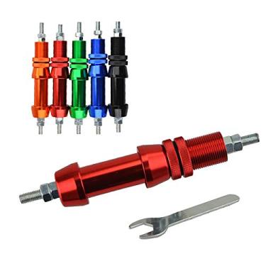 Imagem de AMEYXGS Suporte para assento de molinete de arco e arco de pesca em liga de alumínio para molinete de arco composto recurvo acessório (vermelho)