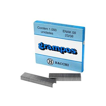 Imagem de Grampo Para Grampeador 23/8 Galvanizado 1000 Grampos - Caixa com 1 Unidade, Bacchi, 22059, Prata