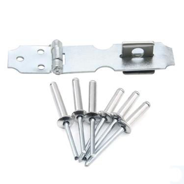 Imagem de Kit 12 Un Tramelha Trinco Porta Cadeado 2 Janela C/Rebites