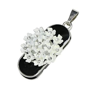 Imagem de Colar de flores de 8 GB modelo unidade USB Flash Drives Flash Drive Pen Drive USB 2.0 Flash Drive U Disk Drive USB Stick Pen Drive Flash Disk (Branco)