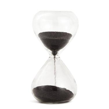 Imagem de Ampulheta Decorativa em Vidro Areia Preta 3 Minutos 8cm 18739M Mart
