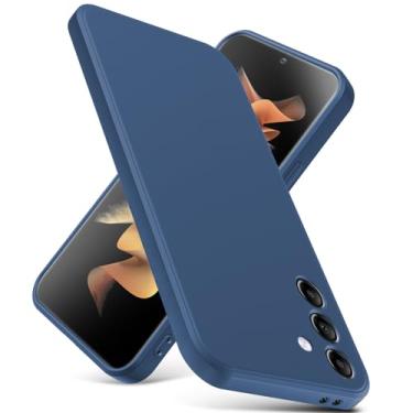 Imagem de YSLBWLE Capa para Samsung Galaxy A14 5G, capa fina de silicone líquido, à prova de choque, capa de telefone fina para Samsung Galaxy A14 5G, capa protetora de câmera de corpo inteiro - azul 2-sam