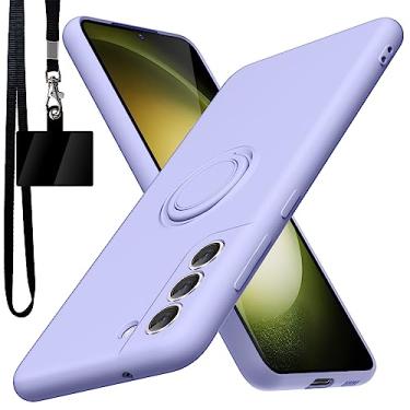 Imagem de YSLBWLE Capa para Samsung Galaxy S22, suporte de anel giratório de 360° integrado | Forro de microfibra macio antiarranhões | Suporte para carro | Capa de celular Galaxy S22 para meninas e mulheres