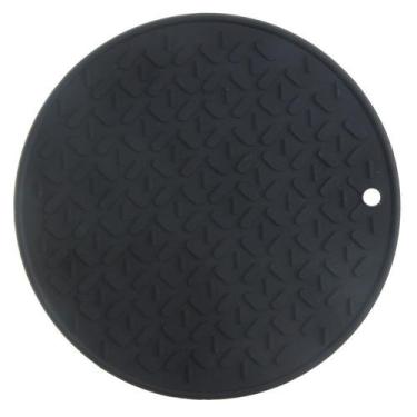 Imagem de Descanso De Panela Redondo De Silicone 16,5 X 16,5cm Preto/Unico - Hom