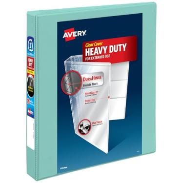 Imagem de Avery Pasta de 3 anéis resistente, anéis inclinados de 1 polegada, fichário com vista para menta (79270)