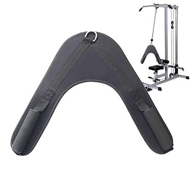 Imagem de CORECISE Correias de arreio abdominal, alça de ombro para puxar exercícios nas costas, cinto de compressão em forma de V, cinta abdominal para máquina de cabos