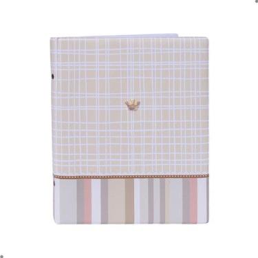 Imagem de Álbum Príncipe 40 Fotos 20x25 LUXO BEGE Coroa Bebê Infantil - Pirlim F