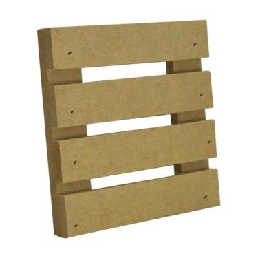 Imagem de Mini Pallet Quadrado 10x10 Mdf Madeira - ATACADÃO DO ARTESANATO MDF