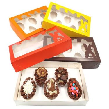 Imagem de 10 Caixas Degustação 5 Mini Ovos de Colher de 50gr - Dona Maria Caixin