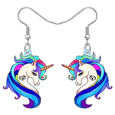 Imagem de WEVENI Brincos de cavalo de corrida de acrílico delicados pendentes fofos de pônei Derby joias para mulheres, acessórios presentes, Acrílico, Sem pedra preciosa