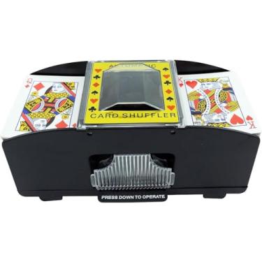 Imagem de Embaralhador de cartas, embaralhador elétrico automático de 2 baralhos, para cassino, viagem, idosos diversão para os amigos - DAVEXX