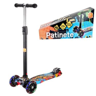 Imagem de Patinete Para Crianças Até 40kg Ajustavel Flash Arte Dm Toys