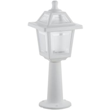 Imagem de Luminária De Chão 18x45cm Poste Balizador Branco Colonial Jardim Muro Dital
