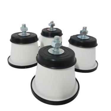 Imagem de Kit 4 Pés Fogão Geladeira Freezer Com Rodinhas Universal - Ki-Pé