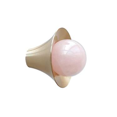 Imagem de Puxador de armário de gaveta de cozinha de latão puxadores de cristal rosa puxadores de armário de hardware 1 peça fangdanwang (cor: C-2338-rosa-S)