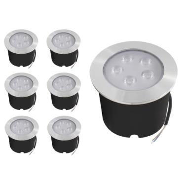 Imagem de Kit 7x Balizador Blindado Piso Solo Externo Led Embutir 5w 3000K Bivolt