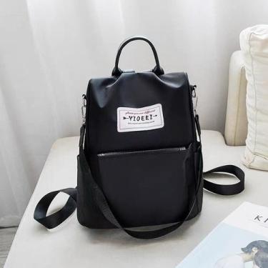 Imagem de Mochila Feminina Grande De Tecido Oxford À Prova D'água Casual/Bolsa D