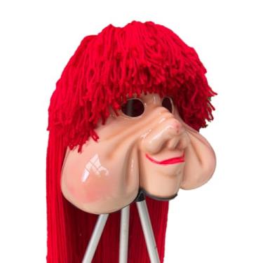 Imagem de Máscara Fofão Carreta da Alegria Cabelo Vermelho Fibra de Vidro
