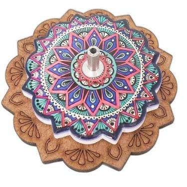 Imagem de Incensário Mandala Intuição Sabedoria Interior Redondo - Mana Om By El