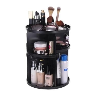 Imagem de Organizador Maquiagem Rotativo 360 Graus Praticidade Organização Elegância Acesso Rápido Produtos Beleza Design Moderno Multi Camada Alta Capacidade Durável Fácil Limpeza