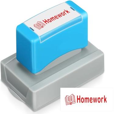 Imagem de Saypacck Carimbos de professores autotintados para professores caixa de seleção para sala de aula (lição de casa)