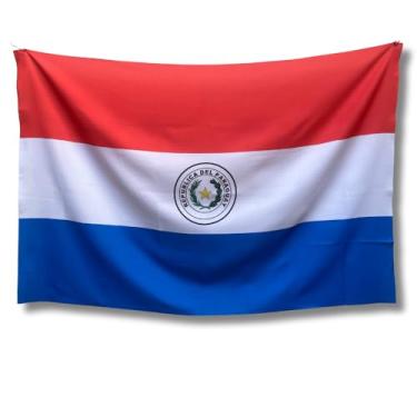 Imagem de Bandeira do Paraguai em Tecido Oxford e Sublimação a Laser Face Única 1x1,5m