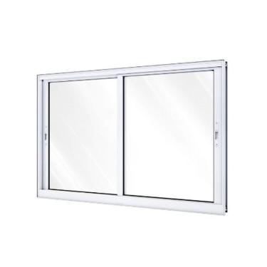 Imagem de Janela 120x150 2 Folhas Vidro -Alumínio Branco - Linha 25 Suprema. 