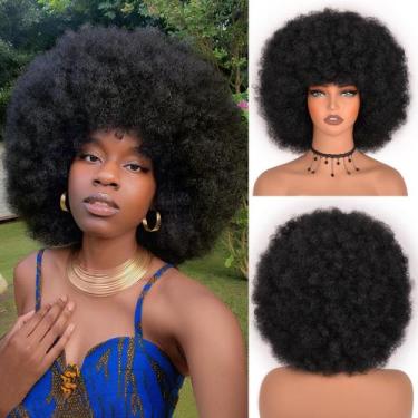 Imagem de Peruca Vitorish Afro Kinky Curly 30cm sintética para mulheres negras