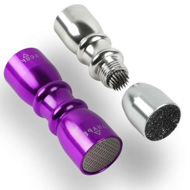 Imagem de AKLOT Ferramenta de ponta de taco de sinuca, pacote com 2, modelador de taco de sinuca 3 em 1 e Scuffer com aerador, kit de manutenção profissional de ponta de taco de bilhar, modelador portátil para