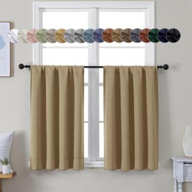 Imagem de Cortina Simplebrand Ava Taupe Blackout 2 painéis 100x90cm