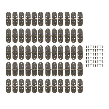 Imagem de Dobradiças dobráveis ​​de 180 graus, resistente, retrô, dobrável, para máquina de costura, mesa, móveis, porta, ferro resistente, bronze, 10 conjuntos