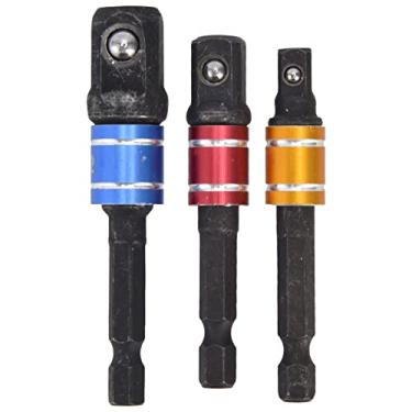 Imagem de Kit de ferramentas de extensão de cabeça quadrada de adaptador de soquete de haste sextavada de 1/10.2 cm para chave de fenda