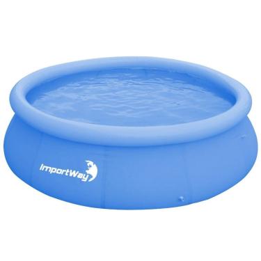 Imagem de Piscina com Borda Inflável Redonda 1400 Litros 1.83m x 63cm Azul Importway Iwpi001