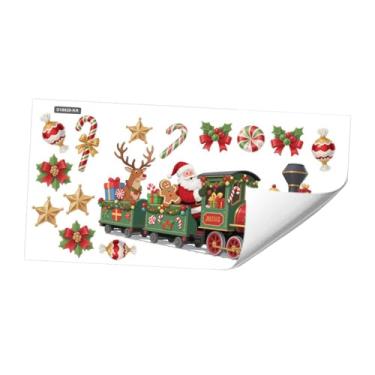 Imagem de XLWLLNJ Adesivo de parede natalino removível para festas, faça você mesmo, adesivo decorativo de PVC para janelas, banheiro, dormitórios e cozinha, Style C