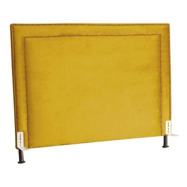 Imagem de Cabeceira Cama Box Casal 140cm Viviane Veludo Quarto - Estopar, Veludo