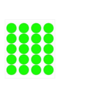 Imagem de Etiqueta Adesiva Bolinha Verde Fluorescente 1,0cm Rolo C/1000 Un - DC