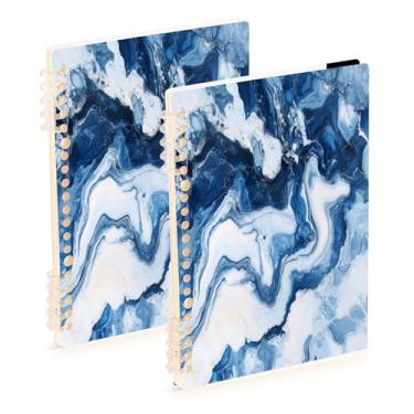 Imagem de Burbuja Cadernos com nome, papel pautado universitário A5 com 60 folhas, fichário para escritório, 2 unidades