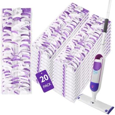 Imagem de ZHAYAO Pacote com 20 almofadas de esfregão elétricas descartáveis para esfregão Swiffer Power, compatível com refis de esfregão Swiffer Power, refil de limpeza de piso de substituição de spray sem