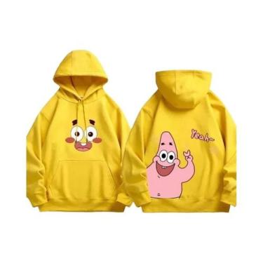 Imagem de Moletom De Poliéster Do Cartoon Bob Esponja Com Capuz E Manga Longa Pa