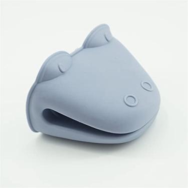 Imagem de Luvas de silicone de desenho animado de 2 peças resistentes ao calor luvas de churrasco de cozinha clipe de luva de forno (cor: C, tamanho