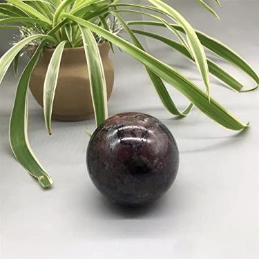 Imagem de Magia natural 7 cm bolas de granada de fogo de artifício naturais decorações de casa pedra do mês de janeiro casamento (tamanho : 55-60 mm)