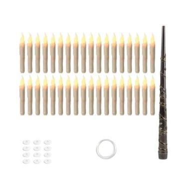 Imagem de Velas Flutuantes LED De Halloween Com Controle Remoto, Varinha Mágica,