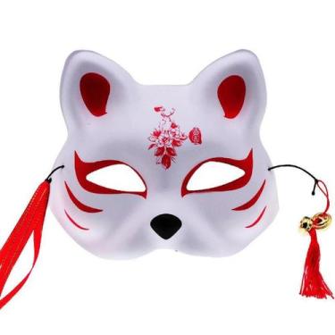 Imagem de Máscara Fox Halloween, fantasia de carnaval, festa, PVC 18,5 x 17,5 cm