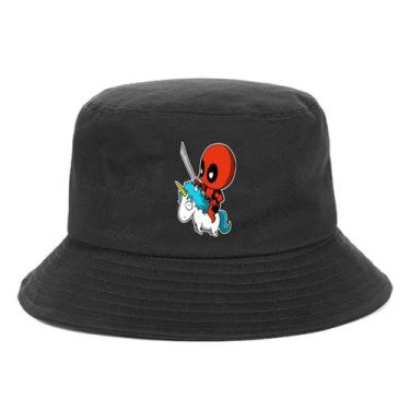Imagem de Bucket Hat Deadpool Anime Sun Fisherman Hat para adultos - yiweisai