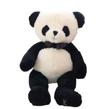 Imagem de Tie Panda preto e branco de 40 cm para crianças e adultos - yiweisai