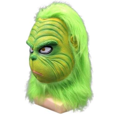 Imagem de Máscara de cosplay Grinch Halloween Carnival Easter Latex tamanho únic