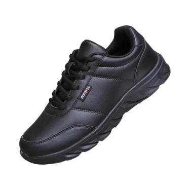 Imagem de Tênis Esportivos Masculinos Em Couro Impermeável, Calçados Casuais Ant