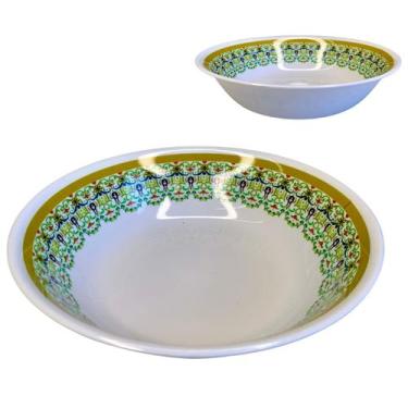 Imagem de 2 Tigelas Bowl Cumbuca De Melamina Decorada 850ml Resturantes - Fx