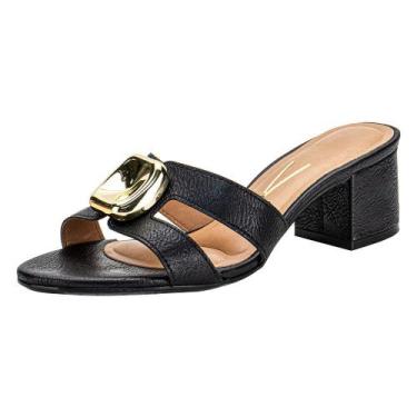 Imagem de Tamanco feminino salto grosso vizzano 62911187, Preto, 38